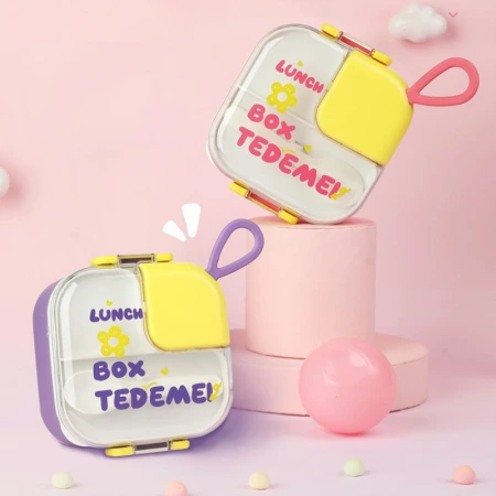 Cute girl light food lunch box, microwave oven-safe, compartment-free, fat-reducing lunch box, children's bento box with tableware Cute girl light food lunch box, microwave oven-safe, compartment-free, fat-reducing lunch box, children's bento box with tableware